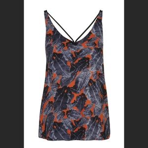 Orange palm topshop tank top